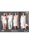 Beyaz Saten Çeyizlik 6' lı Set - 1500